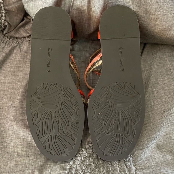 Essex Lane Sandals New El-Abiya Style, 9M, Gold/Peach/Corange, Kidsuede/Eco - Picture 7 of 8